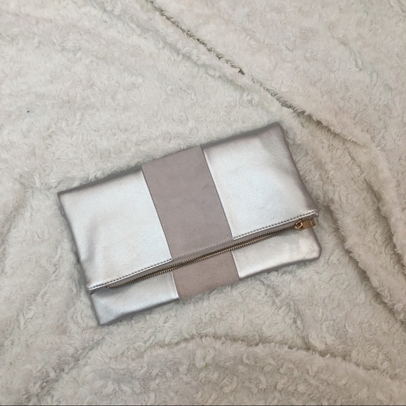 {BP} Metallic Fold Over Clutch - Picture 2 of 8